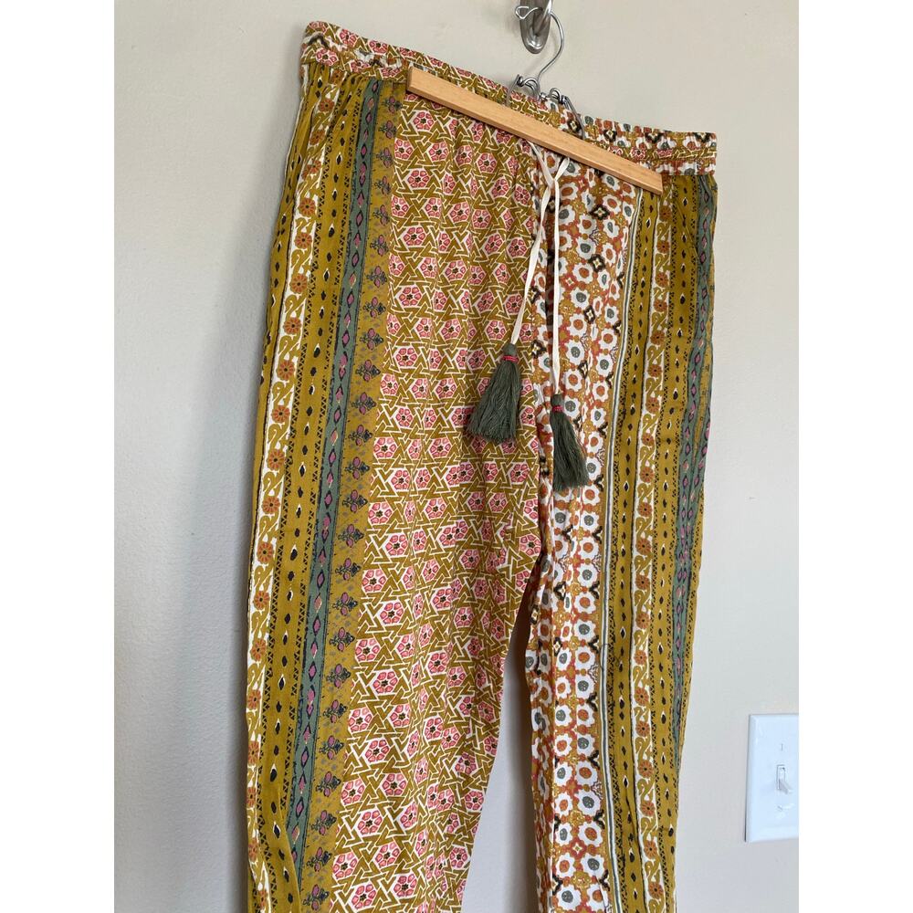 Sundance Jessenia Cotton Joggers Tassles Multi Pattern India Women’s M Colorful